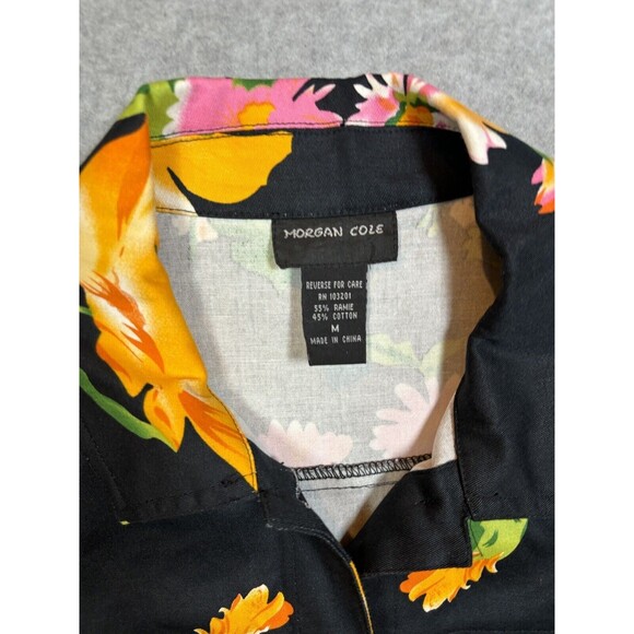 Morgan Cole Women’s Floral Button Up Jacket Black‎ With Floral AOP Size Medium - Picture 2 of 11